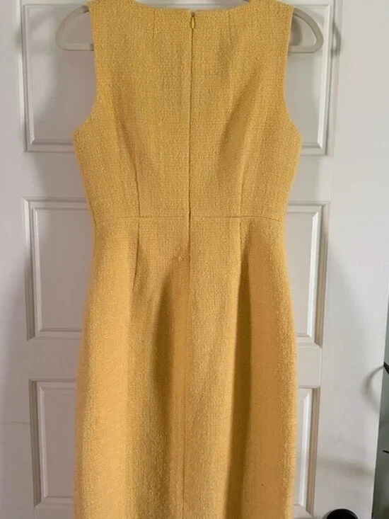 J. Crew Yellow Button-Front Midi Dress - Picture 6 of 9